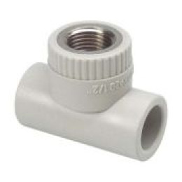 Тройник переходной PP-R Heisskraft 20*1/2"В*20 (латунь) (3182020)