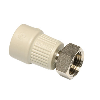 Переход с накидной гайкой и латунной вставкой PP-R 32*1 1/4"В "EKOPLASTIK" (латунь, серый)