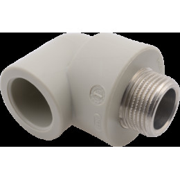 Угольник переходной PP-R 20*1/2"Н FV-Plast (латунь, серый) (AA216020012)