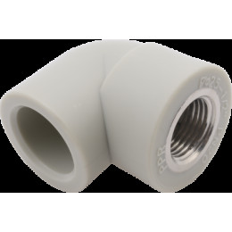 Угольник переходной PP-R 16*1/2"В FV-Plast (латунь, серый) (AA218016012)