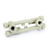 Водорозетка двойная проходная PP-R 20*1/2" В FV-Plast (латунь, серая) (AA221020012)