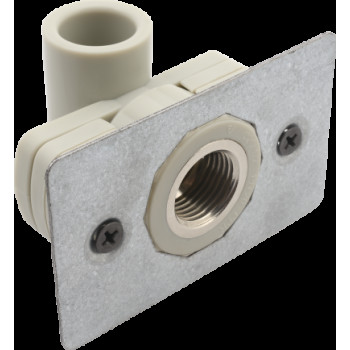 Водорозетка PP-R 20*1/2" В FV-Plast  (для гипсокартона, латунь, серая) (AA240020012)