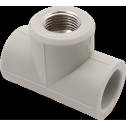 Тройник переходной PP-R 25*3/4"В*25 FV-Plast (латунь, серый) (AA222025034)