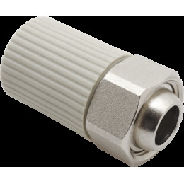 Переход с накидной гайкой PP-R 20*3/4"(18) евроконус FV-Plast (латунь, серый) (AA257020034)