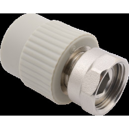 Переход с накидной гайкой и латунной вставкой PP-R 25*3/4"В FV-Plast (латунь, серый) (AA223025034)