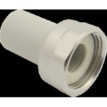 Муфта переходная с накидной гайкой PP-R 16*3/4"В FV-Plast (латунь, серая) (AA226016034)