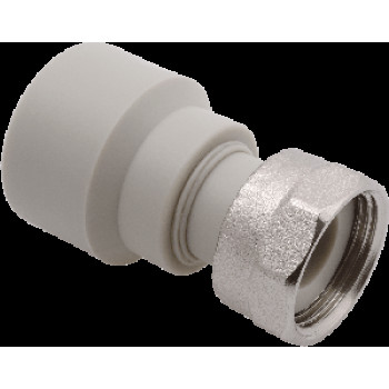 Муфта переходная с накидной гайкой PP-R 25*3/4"В FV-Plast (латунь, серая) (AA226025034)