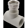 Тройник переходной с накидной гайкой и отв. для пломб. PP-R 20*3/4"В*20 FV-Plast (латунь, серый) (AA228020134)