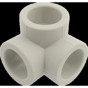 Тройник двухплоскостной PP-R 25 мм. FV-Plast (серый) (AA242025000)