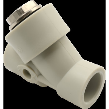 Фильтр косой PP-R 25 мм. FV-Plast (серый) (AA282025000)