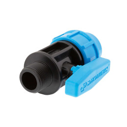 Кран шаровый 25*3/4"Н Джилекс (для п/э трубы, PP) (9365)