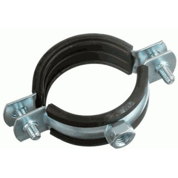 Хомут со штоком и дюбелем 6" (155-162 мм.) с резиновым уплотнением TeRma (с гайкой M10) (24266)