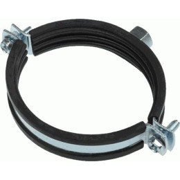 Хомут усиленный оцинкованный 3/4" (26-30 мм.) с резиновым уплотнением TeRma Heavy (гайка М8) (24302)